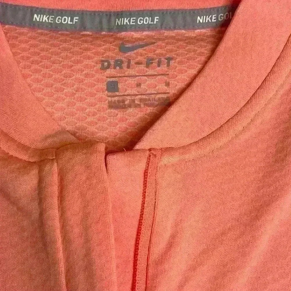 Nike Women’s Dri-fit ADV Sleeveless Golf Polo Shirt in Coral Size Medium - Picture 10 of 11